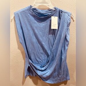 Target a.new.day Light Blue Draped Sleeveless Tank